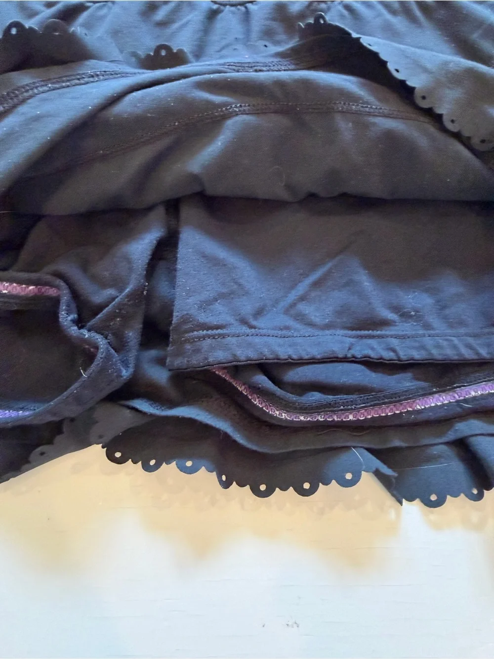 Lululemon athletic Black Ruffled Skort